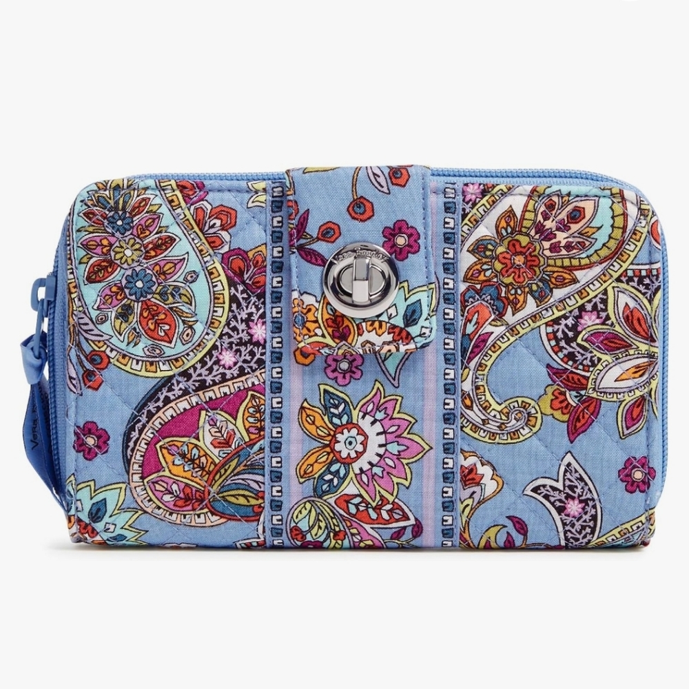 Vera Bradly Turnlock Wallet Provence Paisley
